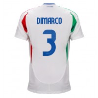 Fotbalové Dres Itálie Federico Dimarco #3 Venkovní ME 2024 Krátký Rukáv